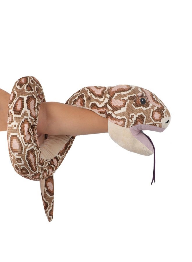 Clobeau 66" Long Snake Hand Puppet, Realistic Stuffed Animal Snake Puppet, Mouth Moveable Hand Puppet, Soft Python Plushie Pillow Cushion (Brown) - Image 2
